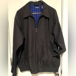 Chaps Men's Black Windbreaker Jacket XL